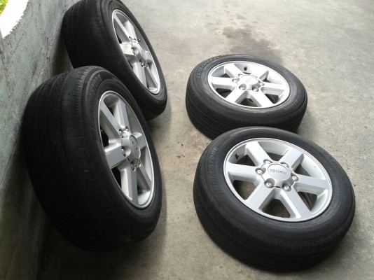 ขอบ16นิ้ว6รู อีสุ พร้อมยาง สวยๆ 4 ล้อ ราคา 5500 บาท