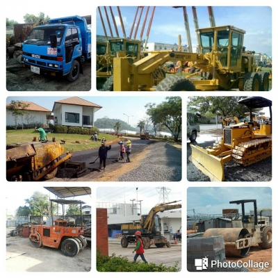 ให้เช่าเครื่องจักรก่อสร้างงานทำถนน งานดินและรับเหมาทำ Asphalt