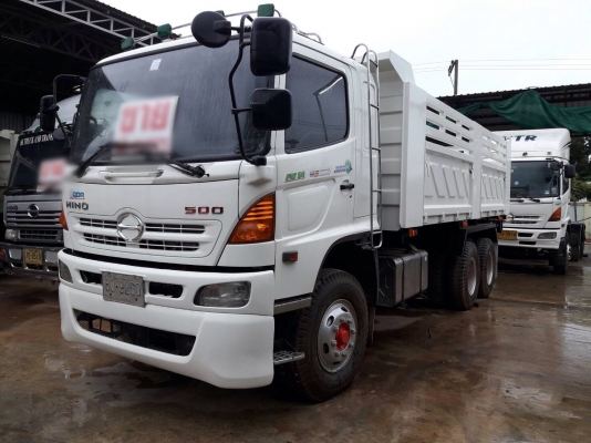 ขายรถบรรทุกสิบล้อดัมพ์ Hino เครื่อง 344 แรง ปี 54 กระบะดัมพ์สามมิตร มีระบบลากพ่วง ทะเบียนพร้อม
