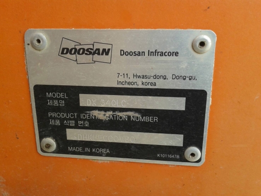 รถแบคโฮ DOOSAN. DX340LC. , ( รถทำงาน 12,xxx ชม. ) สนใจติดต่อ 081 - 6079515