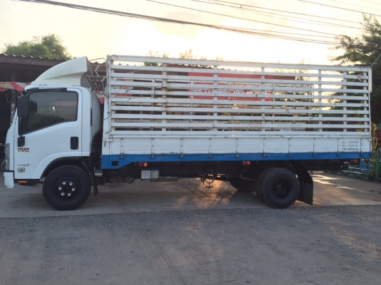 6ล้อISUZU NQR175หัวตึก ยูโร3จดปี54กระบะคาร์โก้พร้อมคอกเหล็กยาว5.50เมตร