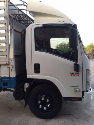 6ล้อISUZU NQR175หัวตึก ยูโร3จดปี54กระบะคาร์โก้พร้อมคอกเหล็กยาว5.50เมตร