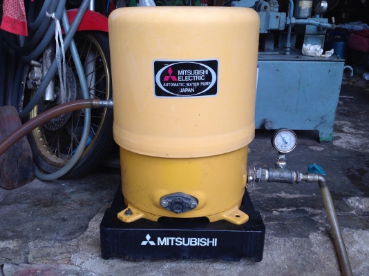ขายปั้มน้ำอัตโนมัติ Mitsubishi 150W สภาพสวย ตรวจเช็คแรงดันเรียบร้อยแล้ว ไม่มีรั่วซึม วิ่งนิ่ม พร้อมใช้งาน