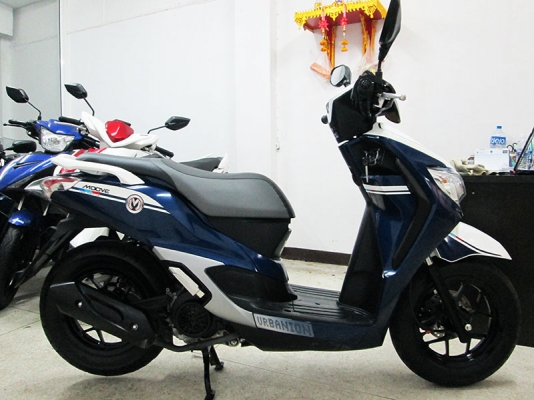 โอนฟรี) ขาย Honda Moove ปี 2016 ไมล์แท้ 4230 กม มีระบบ Idling Stop รถหัวฉีดประหยัดน้ำมัน  สภาพสวยเดิมๆ มีกุญแจแท้ 2 ดอก สีน้ำเงิน ขาว จด 19 เมษายน 2559 ราคา 38900 บาท