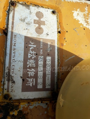 รถแทรกเตอร์ยี่ห้อ KOMATSU  รุ่น 21PL  รถช่วงล่างดี ใช้งานปกติ