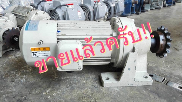 ** SOLD ** มอเตอร์เกียร์ Sumitomo Altax 2 HP 380V มีเบรค ทด 1:87 ความเร็วรอบประมาน 20 RPM