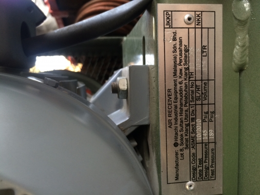 ขายปั๊มลมฮิตาชิ 5 แรง ไฟ 380v. Oil free ขายปั๊มลมฮิตาชิ 5 แรง ไฟ 380v. Oil free