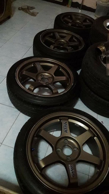 ขายแม็ก TE37 พร้อมยางเลย ขอบ17 หล่อๆ