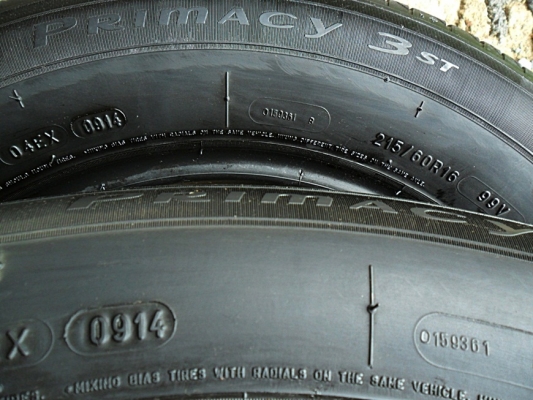 ยางขอบ16  มิชลิน215-60-R16 ลงพื้นปลายปี14 (4เส้น2,400)