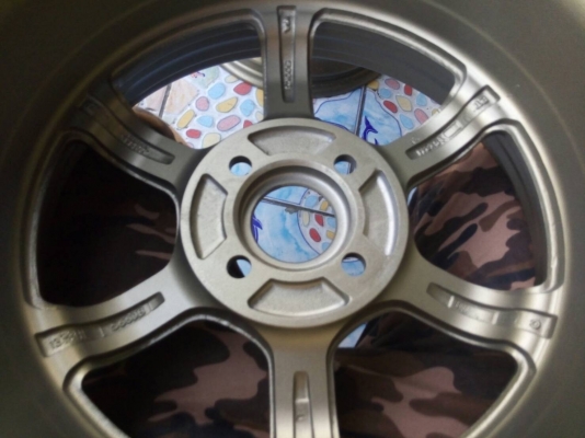 แม็ก te37 หน้า 7 หลัง 8 ใส่รถ 4 รู 100 ไม่มีคดดุ้ง ทำสีเก็บงานใหม่