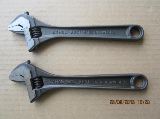 ขายประแจเลื่อน BAHCO 8071 8"MADE IN SWEDEN.เก่าเก็บ