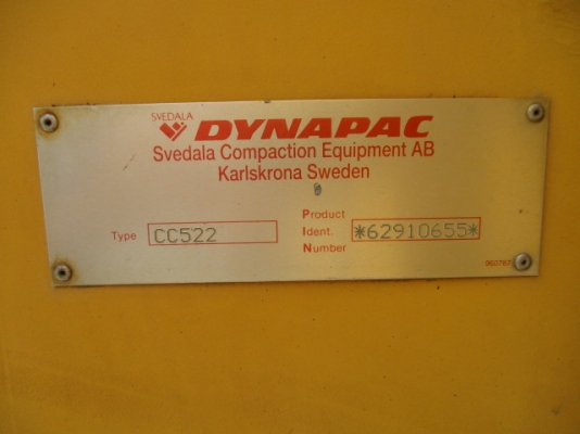 ขายรถบด DYNAPAC CC522 #62910655 Year 1999 สภาพสวยพร้อมใช้ นำเข้าจากญี่ปุ่น สนใจติดต่อ อำพล 090-9694506