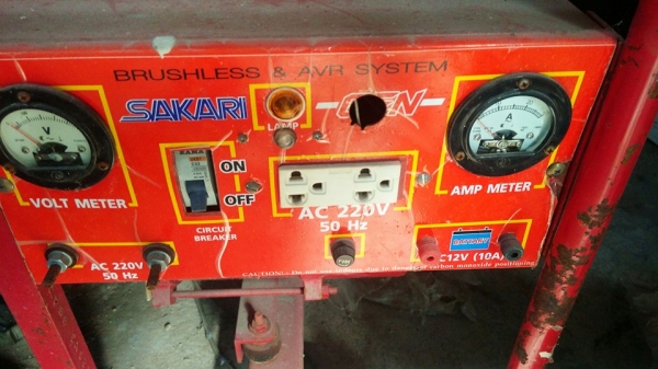 ขายเครื่องปั่นไฟ 5Kva. สตาร์ทมือมือสอง   (สั่งเเบตใหม่ให้)