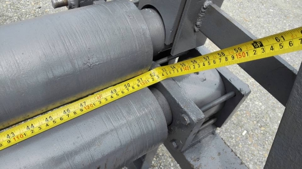 ** SOLD ** เครื่องม้วนเหล็กแผ่น 4 ฟุต 120 cm. เพลาตัน ม้วนหนา 6 มม.เอางานมาเทสก่อนได้!!