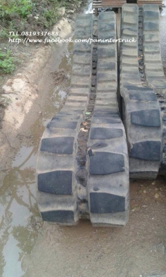 FROM JAPAN TRACK SHOE แทรคยางข้อถี่ขนาด 400*72.5*72(ข้อ) สามารถรถขุดไซค์ 40,45,50,55/ ราคาเพียง (คู่ละ) 40,000 บาท สนใจรีบติดต่อ 0819337688