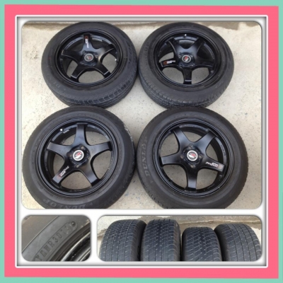 ขายแม็กซ์มือ2 Lenso. Project D ขอบ15 กว้าง 7 + ยางปี11 ราคา 9,500 บาทถูก