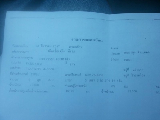 รถอิซูซุ 10 ล้อดั๊ม FXZ 270 แรงม้า ปี 47 ( มีขาย 2 คัน ) สนใจติดต่อ 081 - 6079515 รถอิซูซุ 10 ล้อดั๊ม FXZ 270 แรงม้า ปี 47 ( มีขาย 2 คัน ) สนใจติดต่อ 081 - 6079515