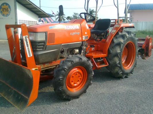 ขายรถไถคูโบต้า L 3408 พร้อมใบมีดดันหน้า โรตารี่ ผาน5