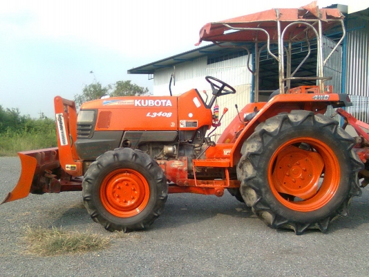 ขายรถไถคูโบต้า L 3408 พร้อมใบมีดดันหน้า โรตารี่ ผาน5