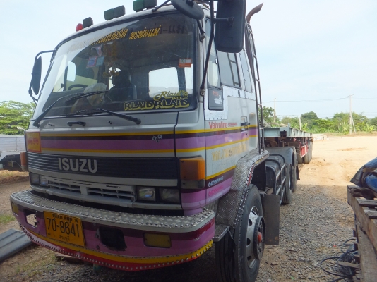 10ล้อหัวลากISUZU ROCK 240 พร้อมหางพื้นเรียบ2คาน10.50ม