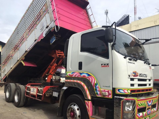 ขาย isuzu deca fxz360แม่ลูก ดั้มอู่สมศักดิ์ SSK ปี 2556 กันยายน วิ่ง 140,000 บรรทุกได้28.140 ตันตามท
