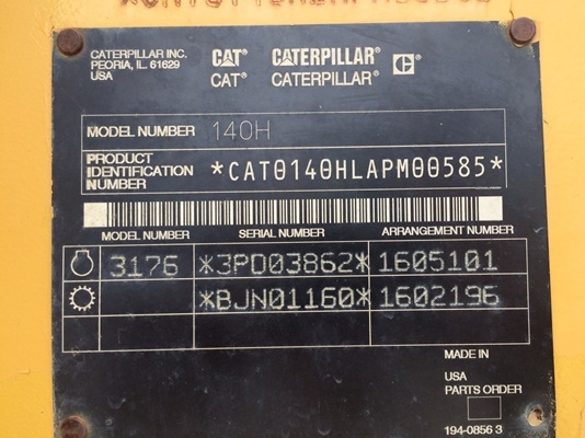 Cat 140H นำเข้าจากอเมริกา s/n: APM00585 ปี 2003 สภาพสวยครับ พร้อมลงงานได้เลย