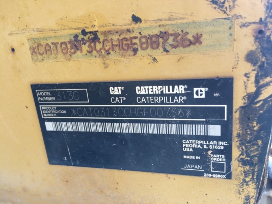 CAT 313CCR ปี 2004 ใช้งาน 2973 ชม. นำเข้าจากญี่ปุ่น ถึงไทยแล้วครับ
