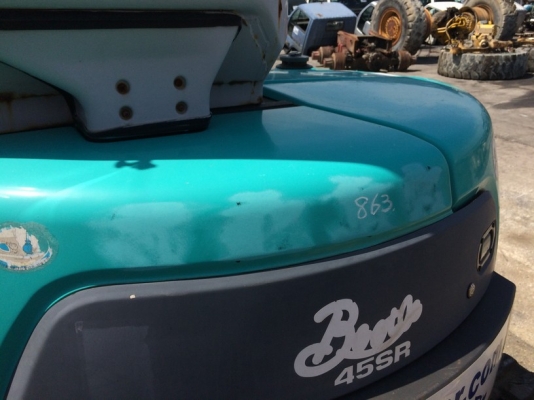 Kobelco SK45SR ปี 1999 ตู้เก๋ง ไลน์หัวกระแทก นำเข้าจากญี่ปุ่น ถึงไทยแล้ว