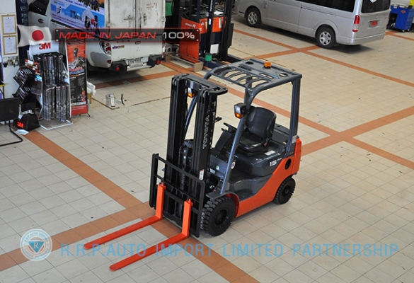 ขายรถโฟล์คลิฟท์มือสอง TOYOTA รุ่น 8FG15-33801 ราคา 295,000 บาท นำเข้าจากประเทศญี่ปุ่น 100\% ไม่เคยใช้งานในไทย