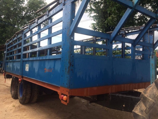 ขายเทรนเลอร์รถไถ ต่อใหม่ไช้งานมา 3 ปี กว้าง 3 เมตร ยาว 8 เมตร ช่วงล่าง 10ล้อ เเชทซีสวย เบรคทิฟฟี่ ไม่เคยล้มทรงดี ได้มารตฐาน Tel. 091-743-0401