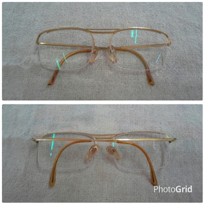 แว่นสายตายาวฟรานซ์โกลด์ฟิลด์ ตัวลึก! Vintage ESSEL handmade in France 19K แว่นสายตายาวฟรานซ์โกลด์ฟิลด์ ตัวลึก! Vintage ESSEL handmade in France 19K