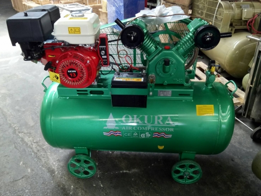 ขายปั๊มลมติดตั้งเครื่องยนต์ เบนซิล 13 HP 300 ลิตร 3 HP ของใหม่ พร้อมใช้จัดส่งได้ครับ