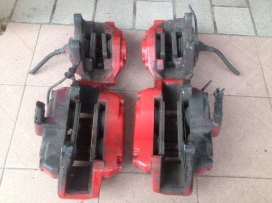 ปั้มเบรค brembo หน้า4POTหลัง2POT เก่าญี่ปุ่นเเท้สีเดิมสภาพสวยตามรูป