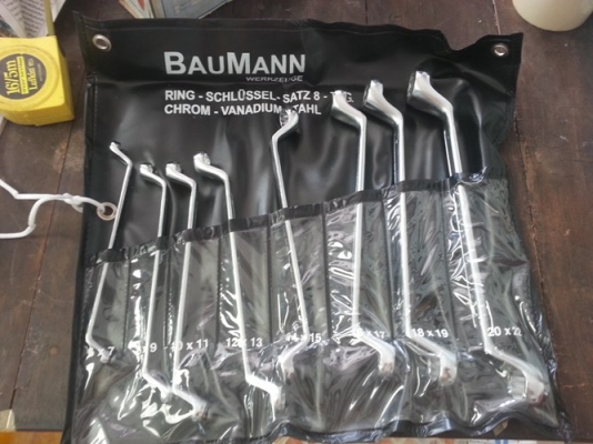 ขายประแจแหวนชุด8ตัวเยอรมัน6-22 mm. BAUMANN GERMANY.