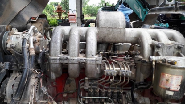 ขายรถบรรทุกสิบล้อดัมพ์ HINO 3M เครื่องเดิม 240 แรง ปี 40 กระบะดัมพ์สามมิตร ทะเบียนพร้อม