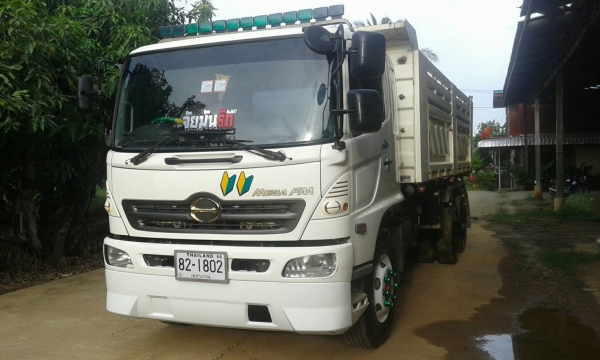 ขายHINO MEGA260 ปี51 สองเพลาดั้ม มีระบบชุดพ่วง สภาพพร้อมใช้สุดๆ