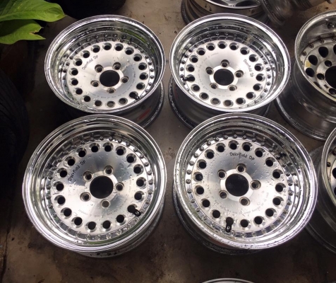 ล้อหยดน้ำ Deerfield 3 ชิ้นแท้ 15x7 ลบ15 5/114 สวยๆ ประมูลญี่ปุ่น