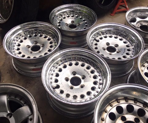 ล้อหยดน้ำ Deerfield 3 ชิ้นแท้ 15x7 ลบ15 5/114 สวยๆ ประมูลญี่ปุ่น