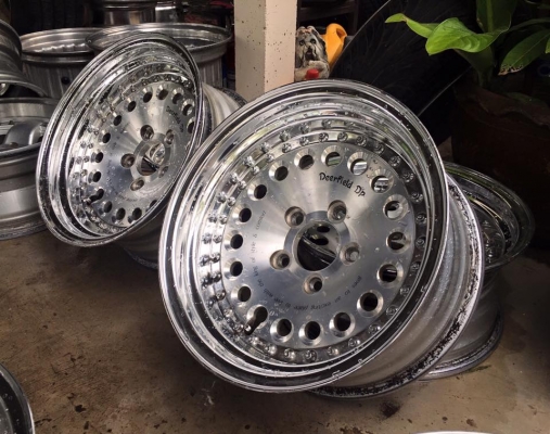 ล้อหยดน้ำ Deerfield 3 ชิ้นแท้ 15x7 ลบ15 5/114 สวยๆ ประมูลญี่ปุ่น