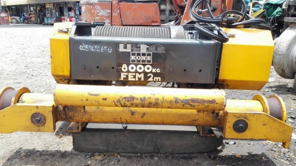 ** SOLD ** รอกสลิงไฟฟ้า KONE 8 ตัน 4 ทิศทาง ไฟ 380V พร้อมใช้งาน