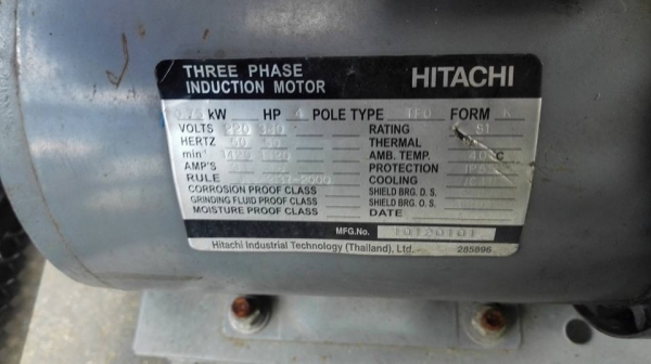 ** SOLD ** โบวเวอร์เป่าอากาศ Panasonic มอเตอร์ Hitachi 1 HP 380V สภาพใหม่พร้อมใช้งาน