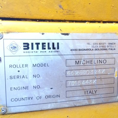 รถบดล้อเหล็กสั่นสะเทือน BITELLI  MICHELINO