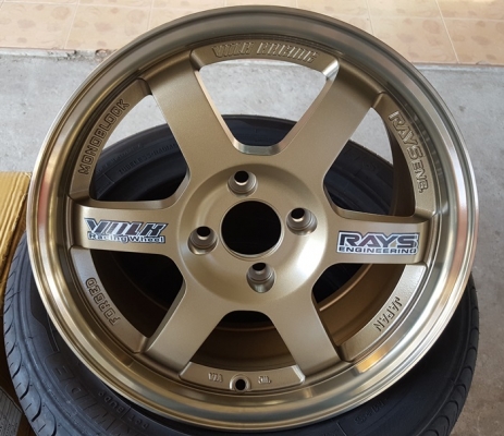 ขายล้อใหม่TE37 ขอบ15 4รู100 กว้าง7 ET35 พร้อมยาง