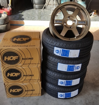 ขายล้อใหม่TE37 ขอบ15 4รู100 กว้าง7 ET35 พร้อมยาง