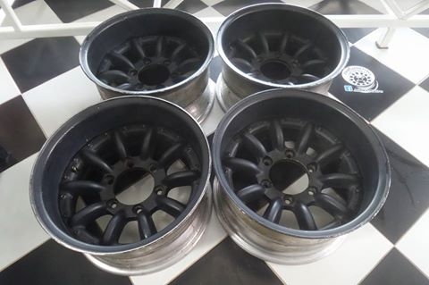 กล้วย japan แท้ แยกชิ้น 15x8 ET-28 ไร้ซ่อม ขขออบบหหนาเดิิมๆๆ ล้อไม่มีรอย เบียด ชุด18500บาท