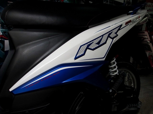 MIO 125 iRR สีขาวนํ้าเงิน ลายใหม่ล่าสุด ระบบหัวฉีดอัจฉริยะ YMJET-FI ประหยัดน้ำมัน รถเครื่องยนต์เดิมๆ