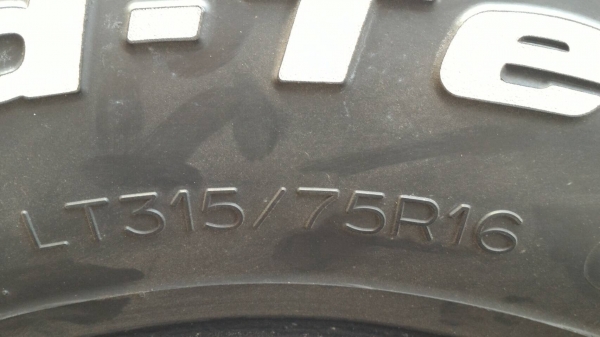 ยาง BF MUD KM2  315 x 75 x 16 USA