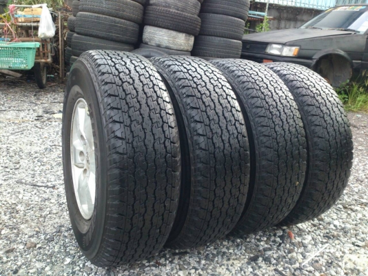 ขายแม็ก TOYOTA 6 รู ขอบ15 พร้อมยาง บริดสโตน255/70R15 ยางปี10 สวยๆ จำนวน 1 ชุด พร้อมน๊อตแท้ 24 ตัว