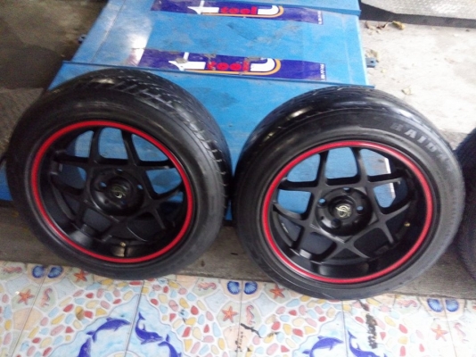 แม็ก D speed ขอบ 15 กว้าง 8 ใส่ 4 รู 100 พร้อมยาง