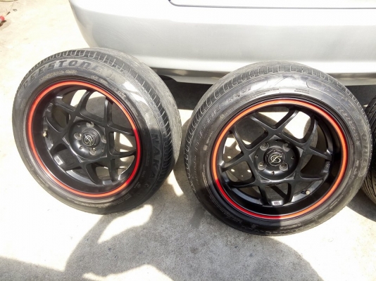 แม็ก D speed ขอบ 15 กว้าง 8 ใส่ 4 รู 100 พร้อมยาง